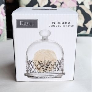 🆕️Godinger Dublin Collection Shannon Crystal Domed Butter Dish